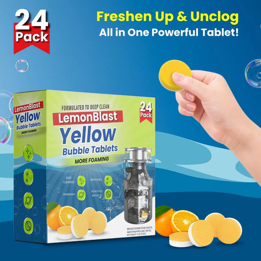 LemonBlast Yellow Bubble Tablets Pack of 12 [ BUY 12 GET 12 FREE ]